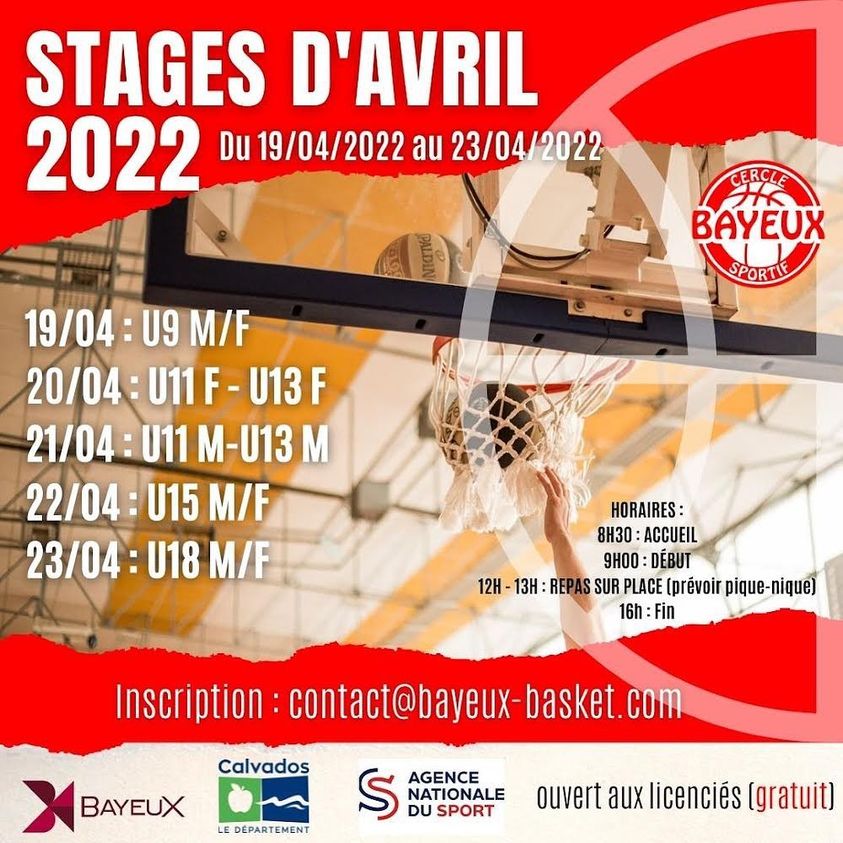Inscription Stage d'Avril
