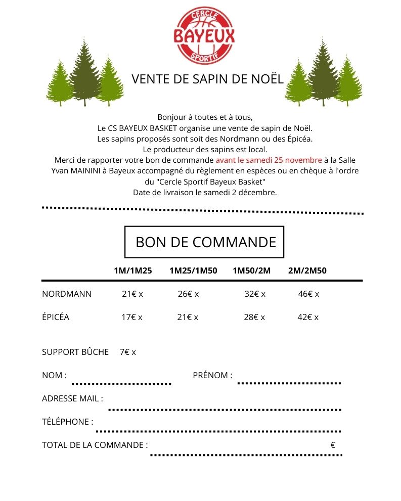Vente de sapins
